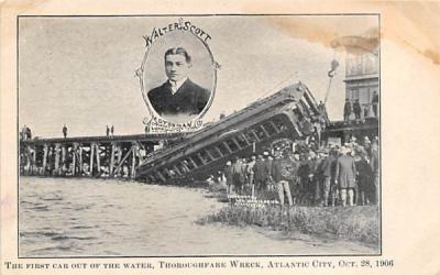 The First Car Out of the Water Atlantic City, New Jersey Postcard