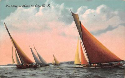Yachting at Atlantic City New Jersey Postcard
