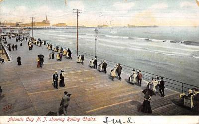 Rolling Chairs  Atlantic City, New Jersey Postcard