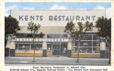 Kents Downtown Restaurant in Atlantic City New Jersey Postcard