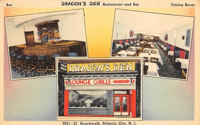 Dragon's Den Restaurant and Bar Atlantic City, New Jersey Postcard