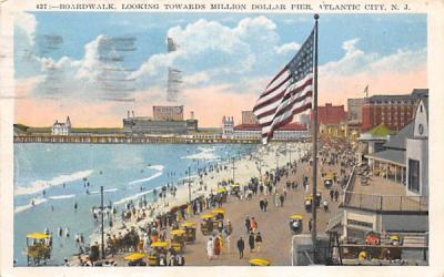 Boardwalk, looking Towards Million Dollar Pier Atlantic City, New Jersey Postcard