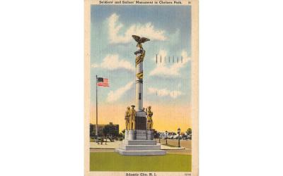 Soldiers' and Sailors' Monument in Chelsea Park Atlantic City, New Jersey Postcard