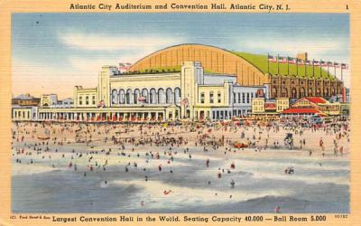 Atlantic City Auditorium and Convention Hall New Jersey Postcard