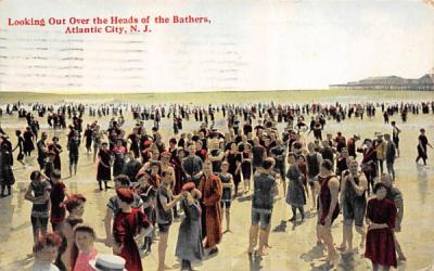 Looking Out Over the Head of the Bathers Atlantic City, New Jersey Postcard