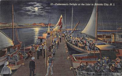 Fishermen's Delight at the Inlet Atlantic City, New Jersey Postcard