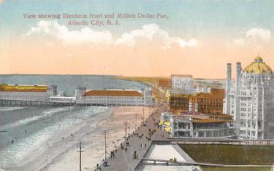 Blenheim front and Million Dollar Pier Atlantic City, New Jersey Postcard