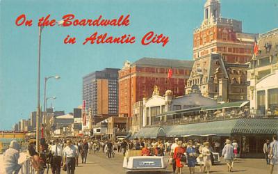 On the Boardwalk in Atlantic City New Jersey Postcard