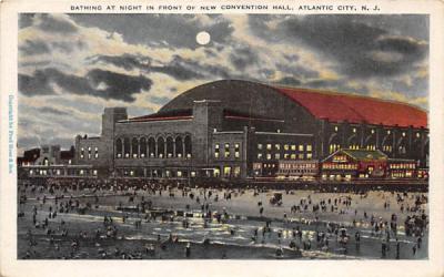 Front of New Convention Hall Atlantic City, New Jersey Postcard