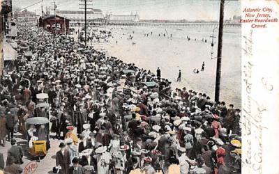 Easter Boardwalk Crowd Atlantic City, New Jersey Postcard