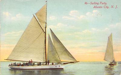 Sailing Party Atlantic City, New Jersey Postcard