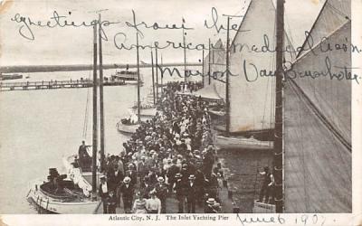 The Inlet Yachting Pier Atlantic City, New Jersey Postcard