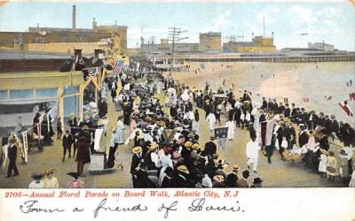 Annual Floral Parade on Board Walk Atlantic City, New Jersey Postcard