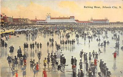 Bathing Hour Atlantic City, New Jersey Postcard