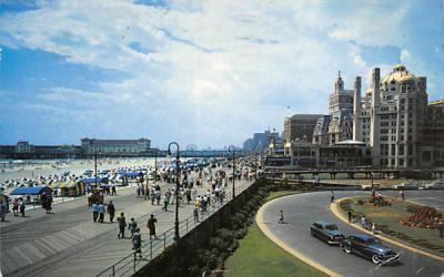 View over the beautiful Boardwalk Atlantic City, New Jersey Postcard