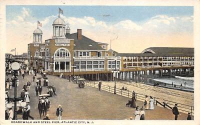 Boardwalk and Steel Pier Atlantic City, New Jersey Postcard