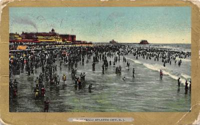 Beach Atlantic City, New Jersey Postcard