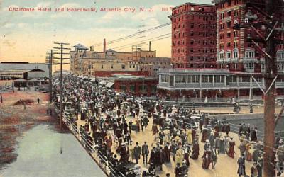Chalfonte Hotel and Boardwalk Atlantic City, New Jersey Postcard