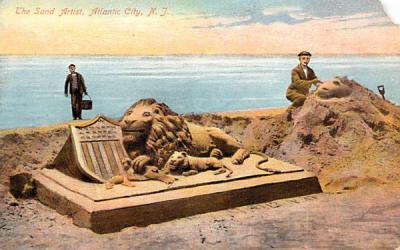The Sand Artist Atlantic City, New Jersey Postcard