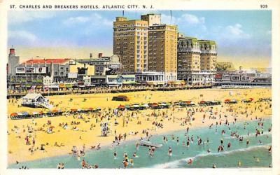 St. Charles and Breakers Hotels Atlantic City, New Jersey Postcard