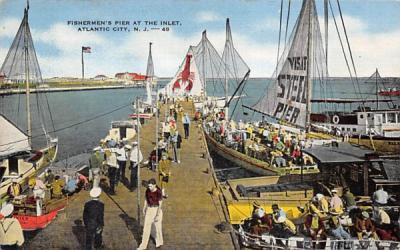 Fishermen's Pier at the Inlet Atlantic City, New Jersey Postcard