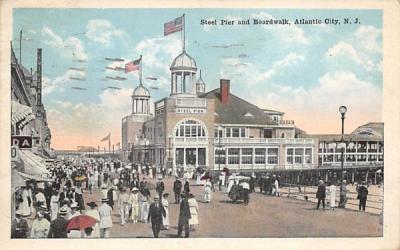 Steel Pier and Boardwalk Atlantic City, New Jersey Postcard