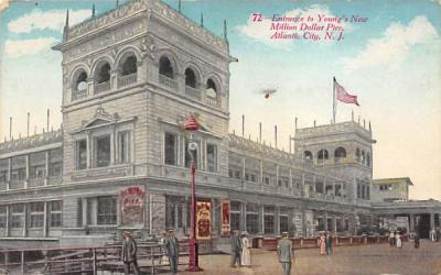 Entrance to Young's New Million Dollar Pier Atlantic City, New Jersey Postcard