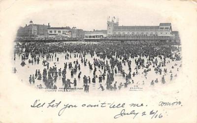 Bathing  Scene from Young's Pier Atlantic City, New Jersey Postcard