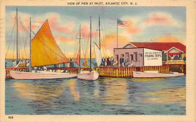 View of Pier at Inlet Atlantic City, New Jersey Postcard
