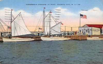 Fishermen's Paradise at Inlet Atlantic City, New Jersey Postcard