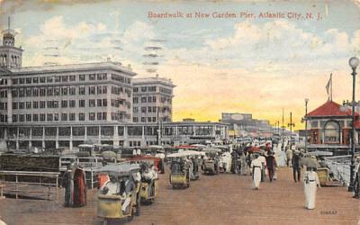 Boardwalk at New Garden Pier Atlantic City, New Jersey Postcard