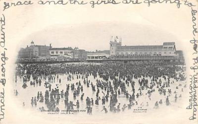 Bathing Scene from Young's Pier Atlantic City, New Jersey Postcard