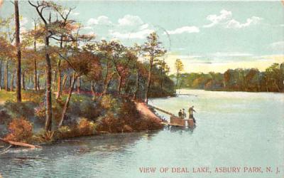 View of Deal Lake Asbury Park, New Jersey Postcard