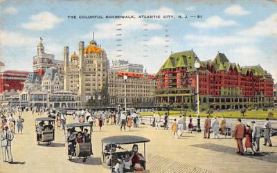 The Colorful Boardwalk Atlantic City, New Jersey Postcard