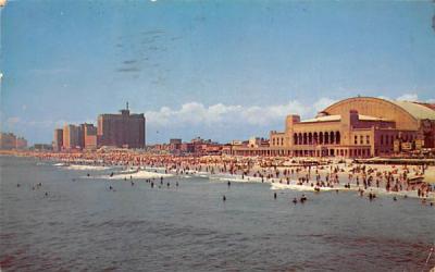 Convention Hall,  Beach Front Hotels Atlantic City, New Jersey Postcard