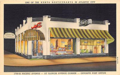 One of the Kents Restaurants in Atlantic City New Jersey Postcard