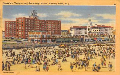 Berkeley Carteret and Monterey Hotels Asbury Park, New Jersey Postcard