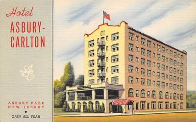 Hotel Asbury-Carlton Asbury Park, New Jersey Postcard