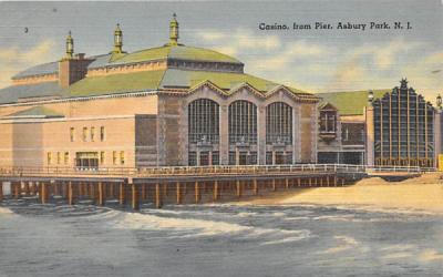 Casino, from Pier Asbury Park, New Jersey Postcard
