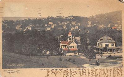 View from Hillside Atlantic Highlands, New Jersey Postcard