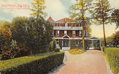 Residence Melvin A. Rice Atlantic Highlands, New Jersey Postcard
