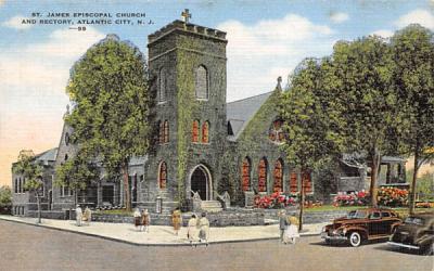 St. James Episcopal Church and Rectory Atlantic City, New Jersey Postcard