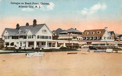Cottages on Beach Front Chelsea Atlantic City, New Jersey Postcard