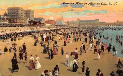 Bathing Hour  Atlantic City, New Jersey Postcard