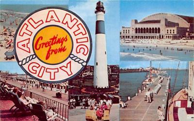 World famous resort visited by millions Atlantic City, New Jersey Postcard