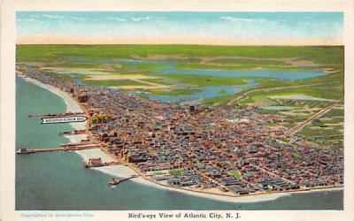 Bird's-eye View of Atlantic City, N. J., USA New Jersey Postcard
