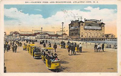 Garden Pier and Boardwalk Atlantic City, New Jersey Postcard