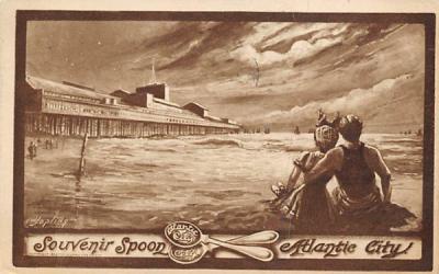 Souvenir Spoon Atlantic City, New Jersey Postcard