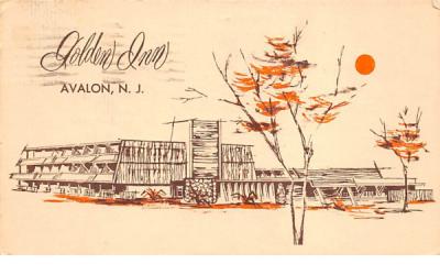 Golden Inn 6 inch x 3 1/2 inch card Avalon, New Jersey Postcard