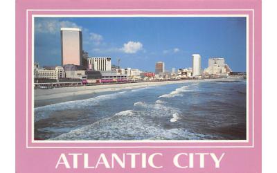 Bird's eye view of the central skyline Atlantic City, New Jersey Postcard